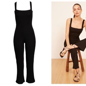 Reformation cropped flare jumpsuit